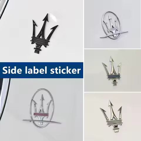 Car 3D ABS Decals Stickers For Maserati Quattroporte Ghibli Granturismo Levante Car Trunk Body Emble