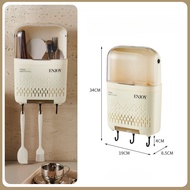 Cutlery Storage Box with Cover Wall Mounted Cultery Holder Utensil Organizer Spoon Chopsticks Holder