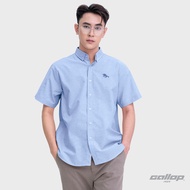 GALLOP : OXFORD CASUAL SHIRT เสื้อเชิ๊ตผู้ชายแขนสั้น สี Clear Blue - ฟ้า (GAS26SSX2003)