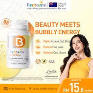 【Amelia's Pick】Pentavite Bubbly B Vitamins Plus Energy Lemon Soda Chewable（30 Tablets for Adult）Vita