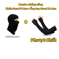 Sun protection Combo Black Swat X4 sleeve gloves + Black Swat F1 ninja scarf