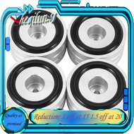 4Pcs 40X20mm Aluminum HiFi AMP Speaker Isolation Stand Turntable DAC Feet Pad (Silver)