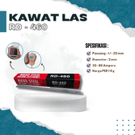 Refill Kawat Las Besi 2mm RD460 NIKKO STEEL Kawat Las Listrik 2 Mm 1kg Isi Ulang Kawat Las Pakan Las RD-460