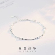 Design Female Silver Bracelet 925 Pure Gift Niche Double Layer Female New Style 9tttb Unique Bone Si
