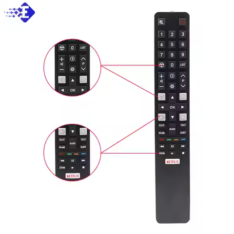 1PC Original Remote Control For TCL TV Remote Control RC802N YAI3 Fernbedienung