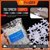 500PCS Tile Spacer 1.5mm 2.0mm 2.5mm 3.0mm Mosaic Tile White Tile Leveling System Gap Tool Cross Spa