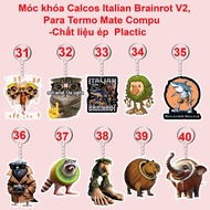 Italian brainrot meme keychain 3 different pieces/ Calcos Italian Brainrot V2 hanger