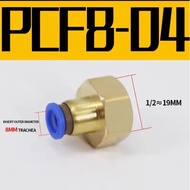 PCF 8-04 Pneumatic Fitting 8mm To Threaded In 1/ 2 inches