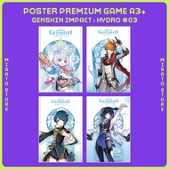 Premium Full HD Poster Game A3+ : Genshin Impact - Hydro [Episode 03] - Sigewinne, Tartaglia, Xingqi