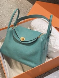 Hermes Lindy26 綠色 金扣 togo皮 D刻
