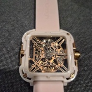 Pre-loved Used CIGA Automatic Skeleton Series X Machina 44mm square watch with ciga bunny watch pill