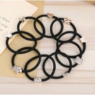 (A247) black character hair tie (1 pcs) hair tie