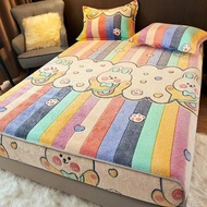 [Local spot quick] Coralline bed hat flannel Simmons protective cover single piece thickened milk ve