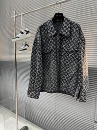 『RP精品』Louis Vuitton 路易威登LV 滿老花Logo仿水晶鑲嵌 牛仔外套 夾克