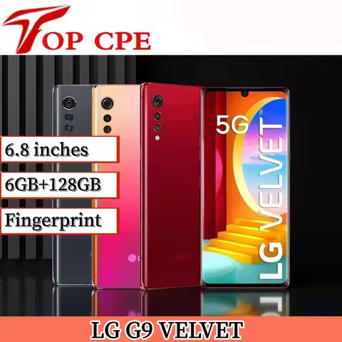 Original LG G9 VELVET US/KR Version 1/2 SIM Card Smartphone 5G NFC Fingerprint 6/8GB+128GB 48MP+16MP