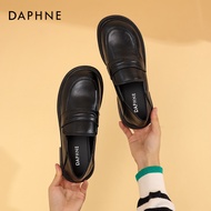 Daphne Loafers - Spring/Autumn Matte Retro Leather Shoes | British Style
