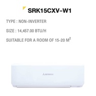 แอร์Mitsubishi Heavy Duty ติดผนัง ระบบธรรมดา รุ่น SRK15CXV-W1 [1P/220V] (Kaze - Standard) (ประจุลบ: 