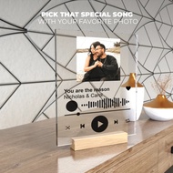 Plakat Lagu Akrilik - Akrilik LED Akrilik Plakat Musik Plakat Spotify