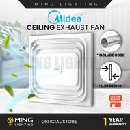 (Sirim) MIDEA Ceiling 12" 28W Exhaust Fan Ekzos Air Ejector Ventilation Fans Bedroom Toilet Bathroom