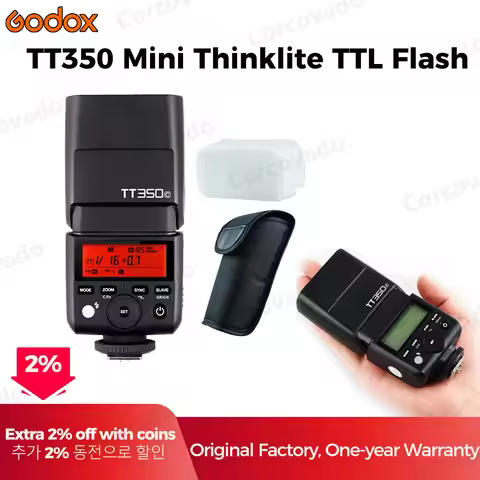 High-speed Sync Speedlite Godox TT350 S/C/O/P/F/N Mini Flash 2.4G HSS TTL Wireless Flash for Sony Ni