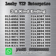 VIP Number, VIP Mobile Phone Number, Silver Number Series 3 A Kind 999, Prepaid Number, Digi, Celcom, Hotlink, XOX,