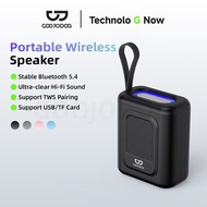 GOOJODOQ Fabric Wireless Bluetooth Speaker Mini Portable Hi-Fi Sound TF USB Playback with Light