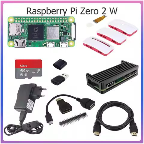 Raspberry Pi Zero 2 W Quad-core 64-bit Cortex-A53 Bluetooth BLE & WiFi Pi Zero 2 Pi 0 Optional Case 