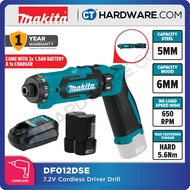 Makita DF012DSE 1/4" Cordless Driver / Drill (Set)