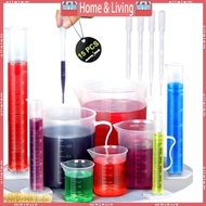 ci 11Pcs Graduated Cylinders Beakers and Pipettes Set for School Science Labs Cylinders Beakers Pipe
