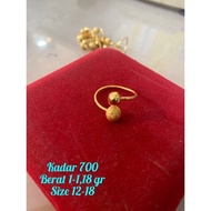 Cincin emas asli kadar 700 16k bola lokal medan