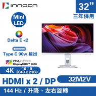 INNOCN Monitor 32M2V 32" 144Hz 4K MINI-LED Monitor (MO-IN32M2V + LB-MON)