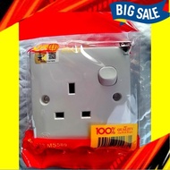 (1 Gang) Switched Socket Outlet, 13A 250V, Socket Plug, Extension Plug, Extension Socket Plug Dindin