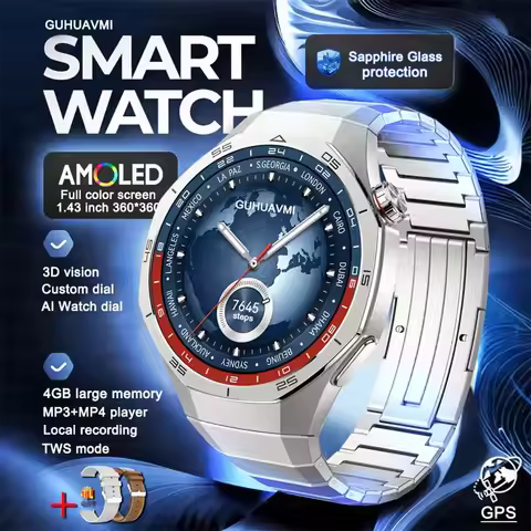NEW Watch 5 PRO GPS Google Map 32GB Memory Smart Watch MP3/MP4 Player APP Download Chat GPT NFC Spor
