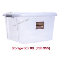 ICONIC STORAGE BOX/ TRANSPARENT PLASTIC STORAGE BOX FELTON 18L FSB 955