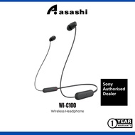 Sony WI-C100 Wireless In-ear Headphones | 25 hours battery life | Water Resistance IPX4 | Voice Assi