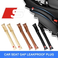 2PCS Car Seat Gap Filler Soft Car Styling Padding Leather Leak Pads Plug Spacer For Audi Sline A1 A3