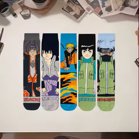 1 Pair Naruto Anime Series Knitted Long Socks Unisex