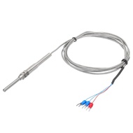 MECCANIXITY PT100 RTD Thermocouple Stainless Steel M8 Temperature Sensor Probe -50 to 500C 6.6ft 5x5