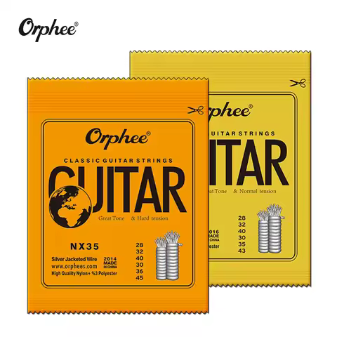 Orphee Classical Guitar Strings NX35/NX36 6 Strings Silver Plated Nylon Guitarra Strings Classical G