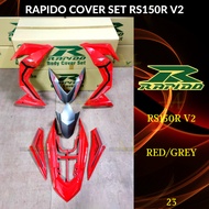 RAPIDO BODY COVER SET RS150R RS150 V2 (23) - RED/GREY (STICKER TANAM) COVERSET