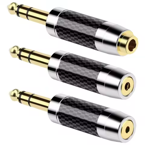Superior Sound 6.35mm to 2.5 3.5 4.4mm Earphone Adapter Gold Plated Sound Connectors