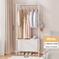 Curtain Wardrobe/ Wardrobe with drawer &amp; Organizer / Almari Baju / Multifunctional Wardrobe/Bedroom Furniture Clothes Rack