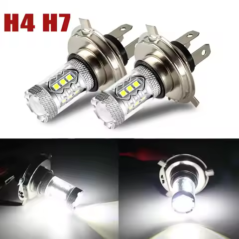 1/2Pcs Super Bright H4 H7 Led Bulb Car Headlight Motorcycle H1 H3 H8 H9 H11 Auto Fog Lamps 9005 9006