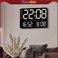 PETSOLA Large Digital Wall Clock LED Wall Clock Dst with Temperature 12/24H Time Mode with Timer Big