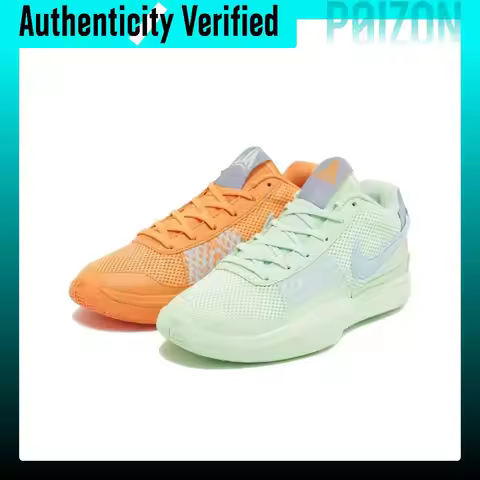 Nike Ja 1 Basketball Shoes Men's Low-top Green Orange Mismatched FV1288-800