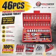 1/4'' DR SOCKET WRENCH REPAIR TOOL KIT SET -46PCS