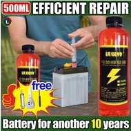500ML Battery Repair Fluid Acid Air Bateri Kereta Serbuk bateri kereta battery repair Car battery wa