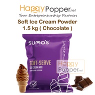 Happypopper Soft Ice Cream Powder Chocolate Serbuk Tepung Aiskrim coklat 1.5 kg Premix Mix Halal 巧克力