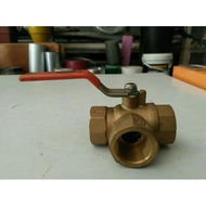 Ball valve three way 1/2"(inch) 3WAY BALL VALVE ONDA
