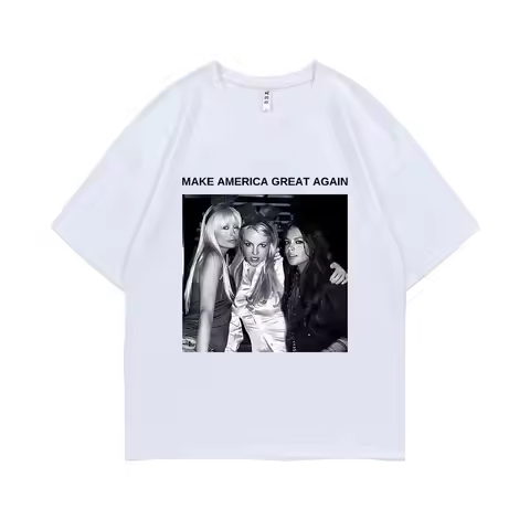 Make America Great Again Paris Hilton Britney Spears Lindsay Lohan Graphic T Shirts Men Women Y2k Ae